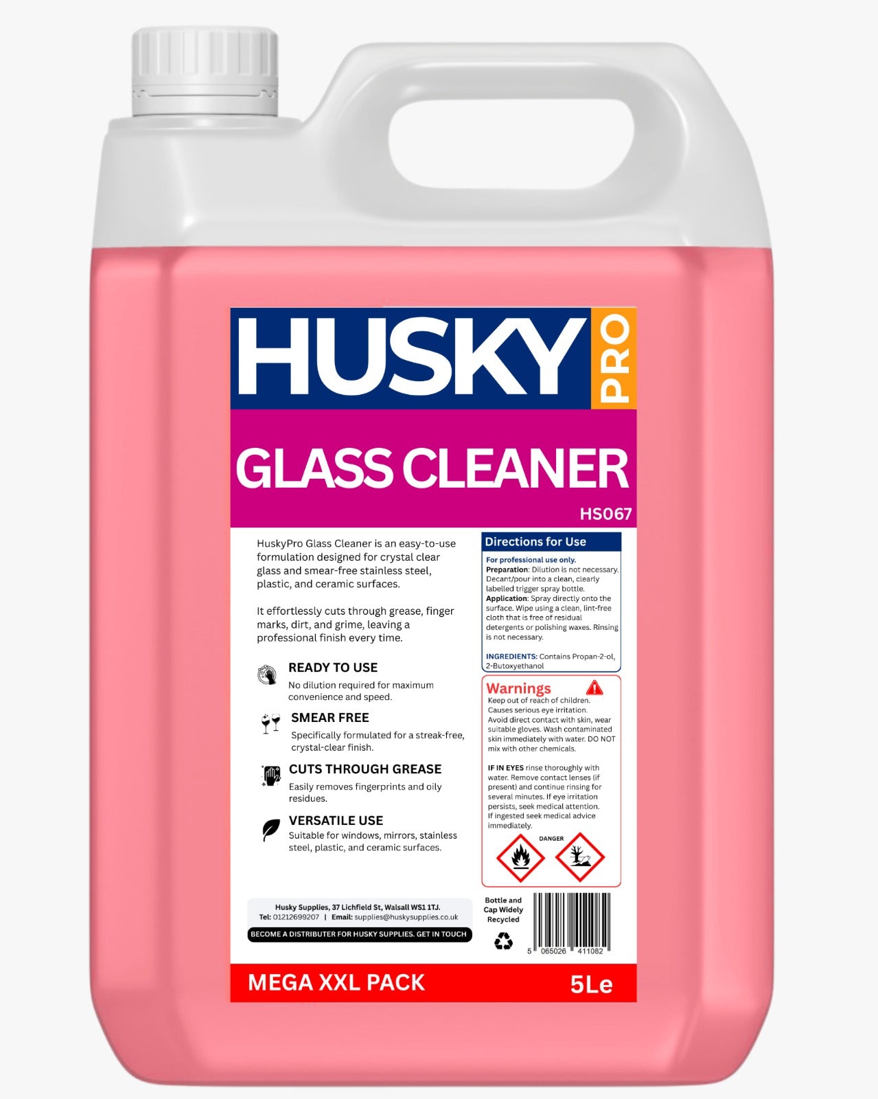 HuskyPro Glass Cleaner (HS067) 5 Liters