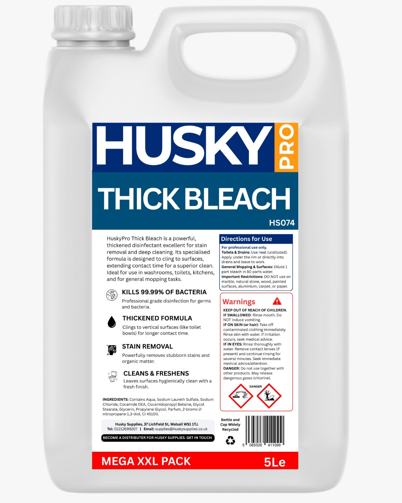 HuskyPro Thick Bleach (HS074) 5 Liters