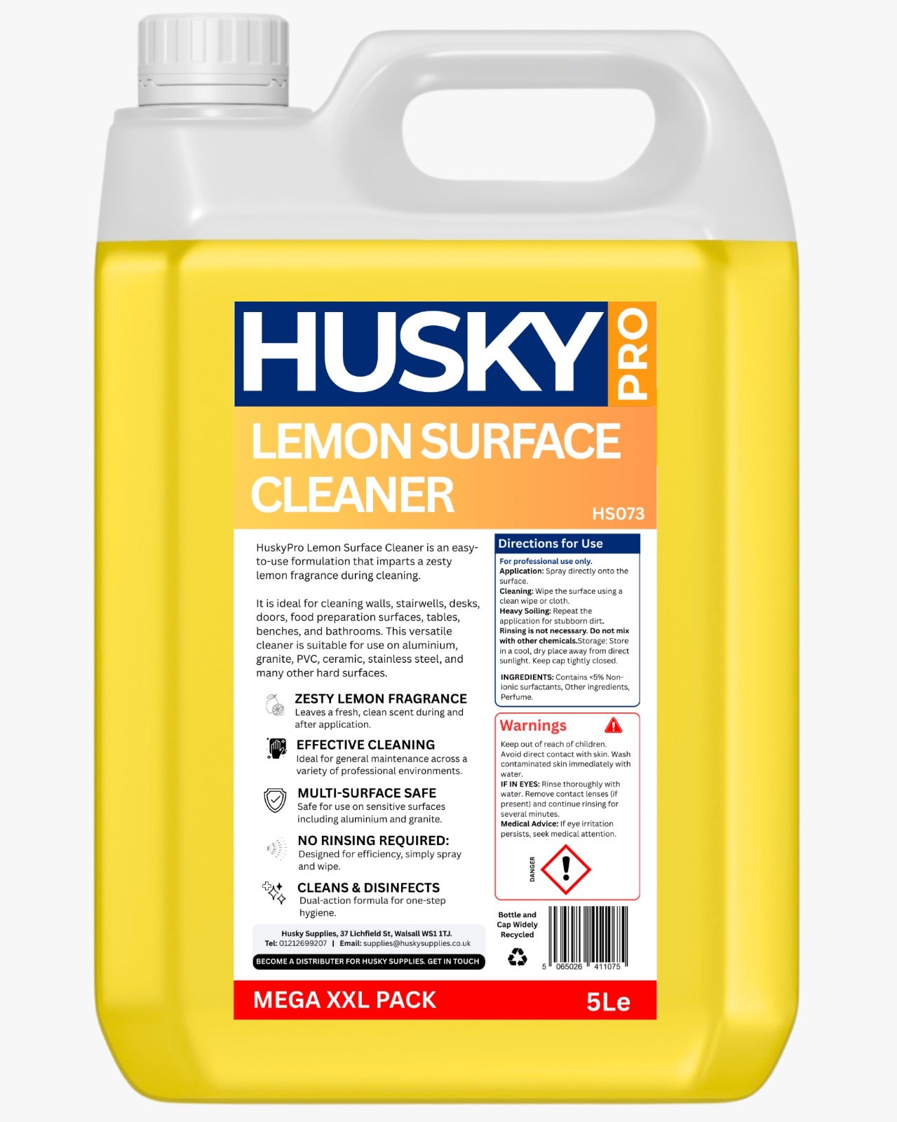 HuskyPro Lemon Surface Cleaner (HS073) 5Liters