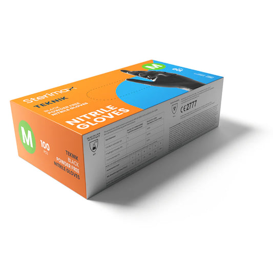 Sterimax TEKNIK Nitreile Gloves - Black