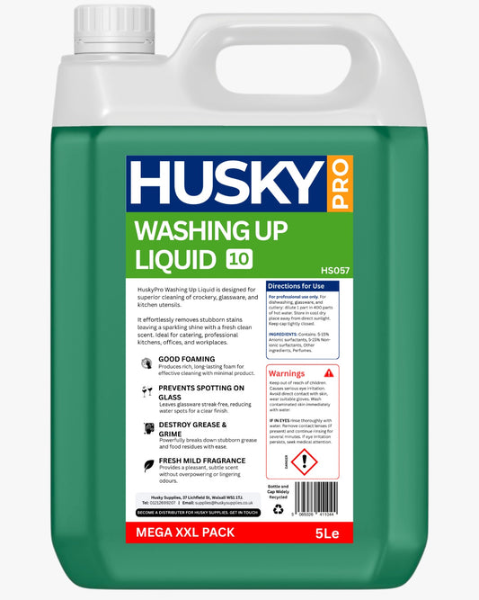HuskyPro Dish Washing Up Liquid 10 (HS056) 5 Liters